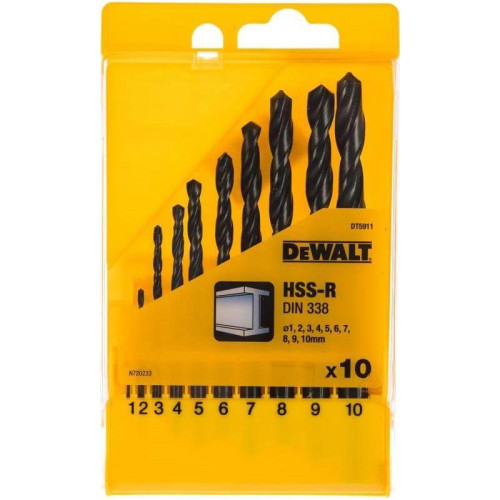 Набор сверл DeWalt DT5911-QZ по металлу (10пред.) для шуруповертов/дрелей