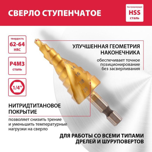 Сверло Matrix 72356 универсал. Дл=73мм (1пред.) для дрелей