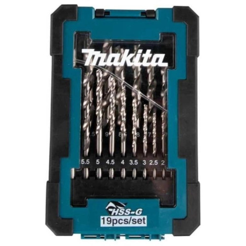 Набор сверл Makita D-78352 по металлу (19пред.) для шуруповертов/дрелей