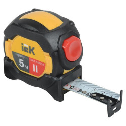 Рулетка строительная IEK Professional TIR10-3-005 дл.полотна 5м изм.шкала в см зацеп двусторонний желтый/черный