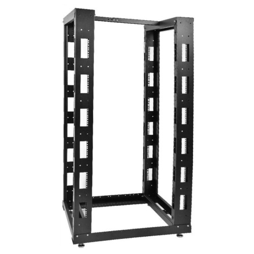 Стойка двухрамная ЦМО СТК-24.2-9005 24U 620ммX800мм направл.под закл.гайки 250кг черный