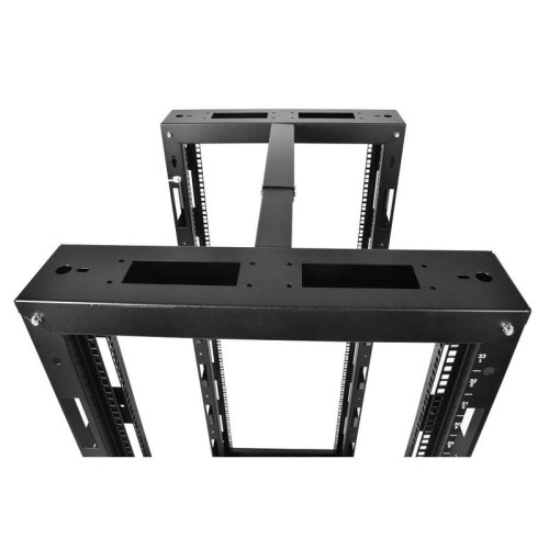 Стойка двухрамная ЦМО СТК-24.2-9005 24U 620ммX800мм направл.под закл.гайки 250кг черный