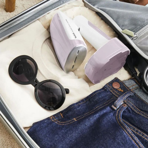 Ручной отпариватель Tefal/ Ручной отпариватель Tefal DT3050E1 Ручной отпариватель Tefal, мощность 1300 Вт, подача пара 20 г/мин, резервуар для воды 120 мл, электронное управление, вертикальное отпаривание, цвет белый/розовый