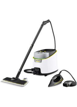 Пароочиститель напольный/ Пароочиститель напольный Karcher SC 4 Deluxe Iron EasyFix 2200Вт белый