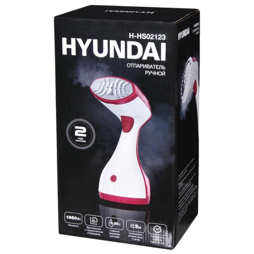 Отпариватель ручной/ Отпариватель ручной Hyundai H-HS02123 1650Вт белый/вишневый