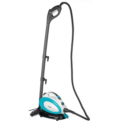 Пароочиститель напольный/ Пароочиститель напольный Kitfort КТ-914 1500Вт белый/голубой