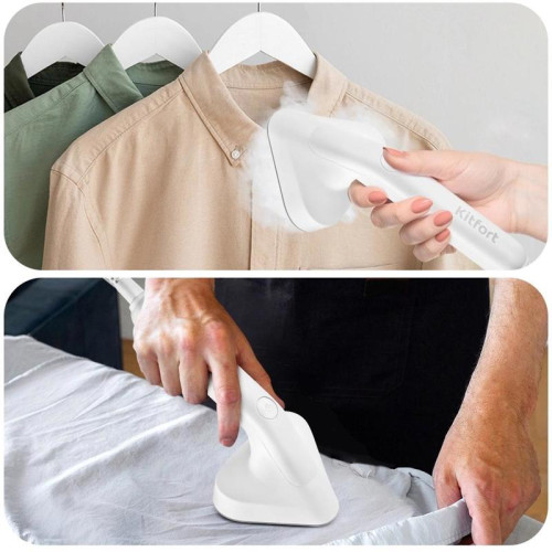 Отпариватель ручной/ Отпариватель ручной Kitfort КТ-9110-2 2180Вт белый/салатовый