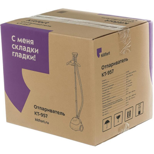 Отпариватель напольный/ Отпариватель напольный Kitfort КТ-957 1500Вт белый/бирюзовый Отпариватель напольный/ Отпариватель напольный Kitfort КТ-957 1500Вт белый/бирюзовый