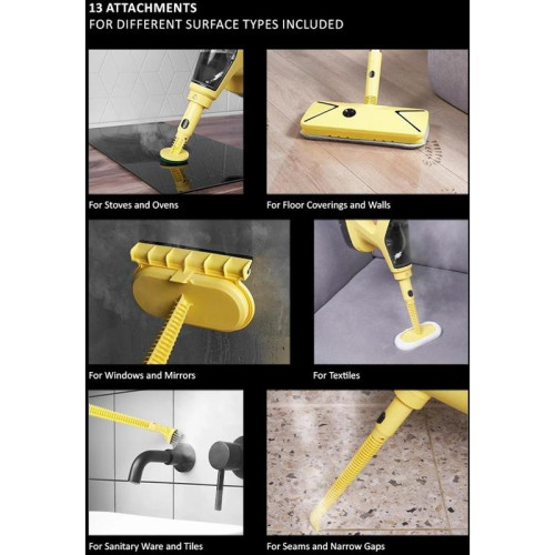 Пароочиститель напольный/ Пароочиститель напольный Polaris PSC 1701C 1700Вт желтый/черный