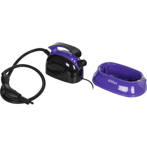 Пароочиститель напольный/ Пароочиститель напольный Kitfort КТ-9102-1 1500Вт черный/фиолетовый