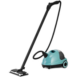 Пароочиститель напольный/ Пароочиститель напольный Kitfort КТ-9187 2000Вт черный/бирюзовый