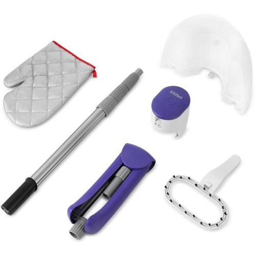 Отпариватель напольный/ Отпариватель напольный Kitfort КТ-990 1580Вт белый/синий