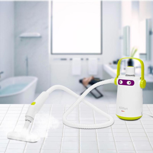 Пароочиститель ручной/ Пароочиститель ручной Kitfort КТ-9109-2 1000Вт белый/салатовый