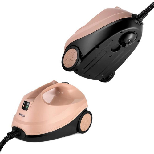 Пароочиститель напольный/ Пароочиститель напольный Kitfort КТ-9188 2000Вт бежевый/черный