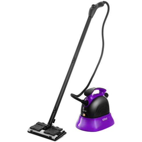 Пароочиститель напольный/ Пароочиститель напольный Kitfort КТ-9102-1 1500Вт черный/фиолетовый