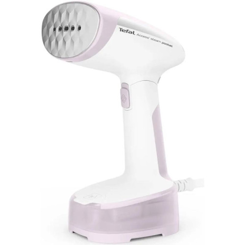 Ручной отпариватель Tefal/ Ручной отпариватель Tefal DT3050E1 Ручной отпариватель Tefal, мощность 1300 Вт, подача пара 20 г/мин, резервуар для воды 120 мл, электронное управление, вертикальное отпаривание, цвет белый/розовый
