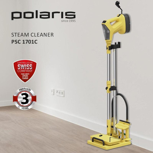 Пароочиститель напольный/ Пароочиститель напольный Polaris PSC 1701C 1700Вт желтый/черный