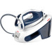 Парогенератор Tefal/ Парогенератор Tefal SV8001E1 Парогенератор Tefal, объем резервуара 1800 мл, автоматическое отключение, вертикальное отпаривание, давление 6 бар, подача пара 120 г/мин, паровой удар 410 г/мин, цвет синий/белый
