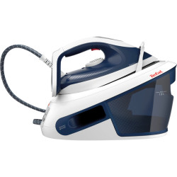 Парогенератор Tefal/ Парогенератор Tefal SV8001E1 Парогенератор Tefal, объем резервуара 1800 мл, автоматическое отключение, вертикальное отпаривание, давление 6 бар, подача пара 120 г/мин, паровой удар 410 г/мин, цвет синий/белый