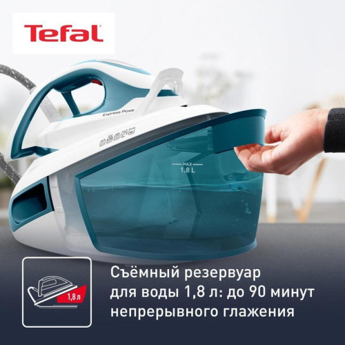 Парогенератор/ Парогенератор Tefal Express Power SV8111E0 2800Вт синий/белый