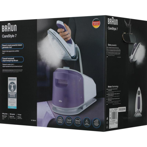 Парогенератор/ Парогенератор Braun CareStyle 7 IS7266VI 2700Вт серый/сиреневый Парогенератор/ Парогенератор Braun CareStyle 7 IS7266VI 2700Вт серый/сиреневый
