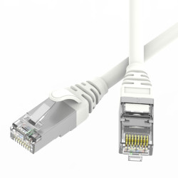 Патч-корд экранированный SLIM CAT6 U/FTP 4х2, 28 AWG, LSZH, белый, 2м