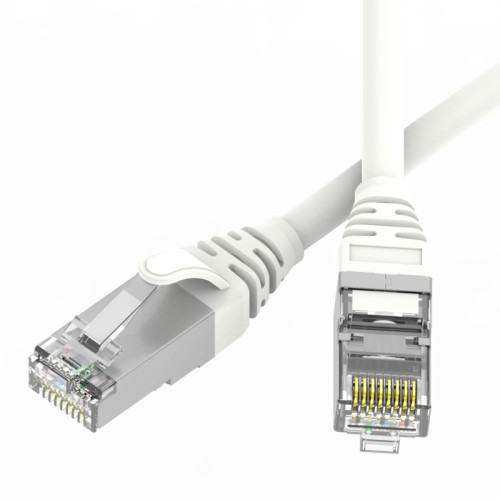 Патч-корд экранированный SLIM CAT6 U/FTP 4х2, 28 AWG, LSZH, белый, 2м