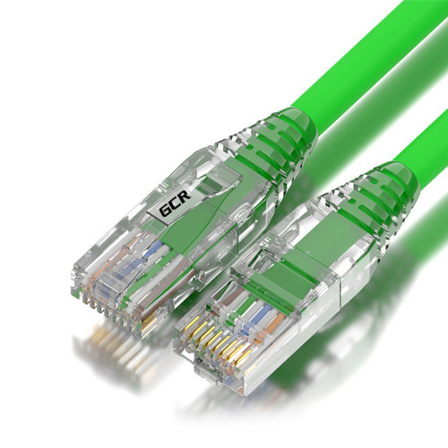 GCR Патч-корд 5.0m LSZH UTP кат.5e, зеленый, коннектор ABS, 24 AWG, ethernet high speed 1 Гбит/с, RJ45, T568B, GCR-52671