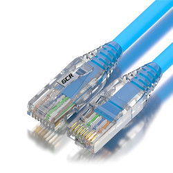 GCR Патч-корд 3.0m LSZH UTP кат.5e, синий, коннектор ABS, 24 AWG, ethernet high speed 1 Гбит/с, RJ45, T568B, GCR-52679