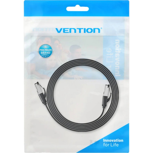 Патч-корд Vention прямой SFTP cat.8 RJ45 - 3м. Плоский Патч-корд Vention прямой SFTP cat.8 RJ45 - 3м. Плоский