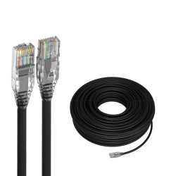 4PH Кабель LAN витая пара 200m в бухте, UTP кат.6, CCA 4*2*7/0.2(24AWG), многожильный (Stranded), черный, 4PH-R90880