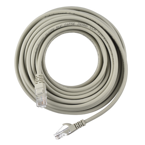 Патч-корд GoPower RJ-45 (m)-RJ-45 (m) 20.0м кат.5е ПВХ 26AWG CCA серый в пакете (1/20)