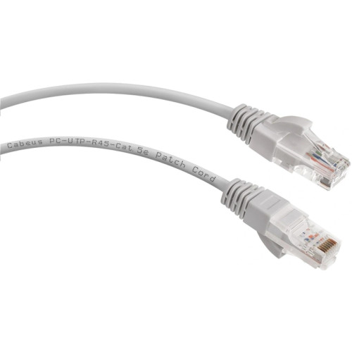 Патч-корд Cabeus PC-UTP-RJ45-CAT.5E-10M U/UTP RJ-45 вил.-вилка RJ-45 кат.5E 10м серый ПВХ Патч-корд Cabeus PC-UTP-RJ45-CAT.5E-10M U/UTP RJ-45 вил.-вилка RJ-45 кат.5E 10м серый ПВХ