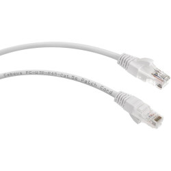 Патч-корд Cabeus PC-UTP-RJ45-CAT.5E-1M-WH U/UTP RJ-45 вил.-вилка RJ-45 кат.5E 1м белый ПВХ