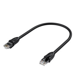 GCR Патч-корд PROF прямой 0.5m, UTP медь кат.6, че, 24 AWG, ethernet high speed 10 Гбит/с, RJ45, T568B, GCR-52574
