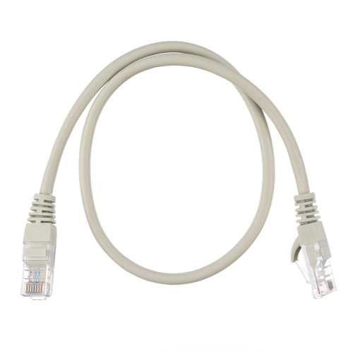 Патч-корд GoPower RJ-45 (m)-RJ-45 (m) 0.5м кат.5е ПВХ 26AWG CCA серый в пакете (1/250)