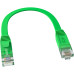 GCR Патч-корд PROF плоский прямой 0.5m, UTP медь кат.6, зеленый, 30 AWG, ethernet high speed 10 Гбит/с, RJ45, T568B, GCR-52835