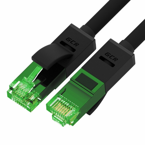 GCR Патч-корд прямой 1.5m UTP медь кат.5e, черный, 24 AWG, литой, ethernet high speed 1 Гбит/с, RJ45, T568B, GCR-56816