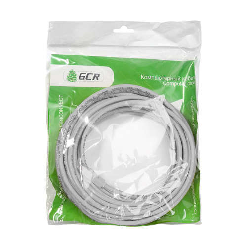 Greenconnect Патч-корд прямой 0.5m UTP кат.6, серый, 24 AWG, литой, GCR-LNC603-0.5m, ethernet high speed, RJ45, T568B