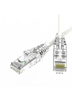 Патч-корд неэкранированный SLIM CAT6 U/UTP 4х2, 28 AWG, LSZH, белый, 0,2м