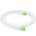 GCR Патч-корд LSZH PROF плоский прямой 2.0m, FTP, кат.8 ethernet, RJ45, медь, 30 AWG, белый, литой, экранированные коннекторы 24K GOLD, T568B, GCR-55858