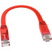 GCR Патч-корд PROF плоский прямой 0.5m, UTP медь кат.6, красный, 30 AWG, ethernet high speed 10 Гбит/с, RJ45, T568B, GCR-52880