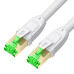 GCR Патч-корд PROF кат.8 ethernet  20.0m SF/FTP, RJ45, медь, 40 Гбит/с, 26 AWG, белый, литой, экранированные коннекторы 24K GOLD, T568B, GCR-55905