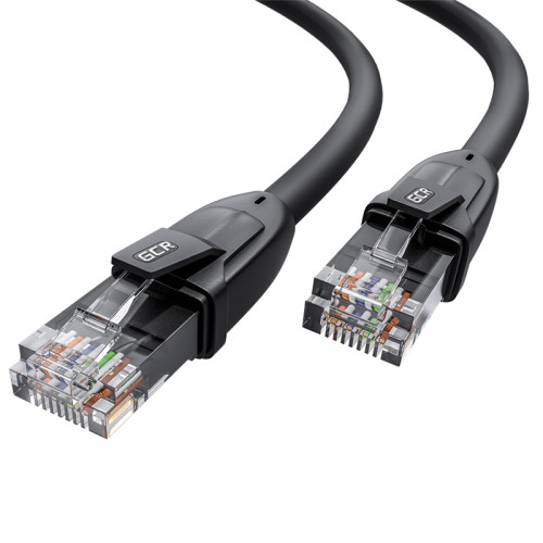 GCR Патч-корд прямой 2.0m UTP кат.6, черный, 24 AWG, ethernet high speed, RJ45, T568B, GCR-52528