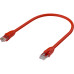 GCR Патч-корд прямой 0.5m UTP кат.6, красный, 24 AWG, ethernet high speed, RJ45, T568B, GCR-52704