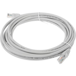 Патч-корд Cabeus PC-UTP-RJ45-CAT.5E-5M-LSZH U/UTP RJ-45 вил.-вилка RJ-45 кат.5E 5м серый LSZH