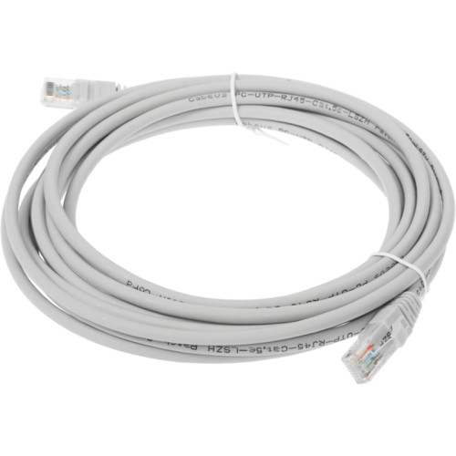 Патч-корд Cabeus PC-UTP-RJ45-CAT.5E-5M-LSZH U/UTP RJ-45 вил.-вилка RJ-45 кат.5E 5м серый LSZH