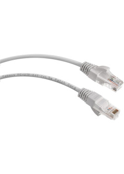 Патч-корд Cabeus PC-UTP-RJ45-CAT.5E-0.3M U/UTP RJ-45 вил.-вилка RJ-45 кат.5E 0.3м серый ПВХ