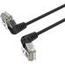 Патч-корд Vention прямой UTP cat.6a, RJ45 угол 90 - 5м. Черный