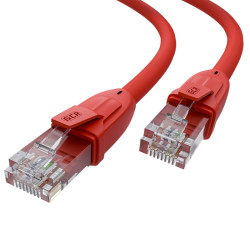 GCR Патч-корд прямой 2.0m UTP кат.6, красный, 24 AWG, ethernet high speed, RJ45, T568B, GCR-52389